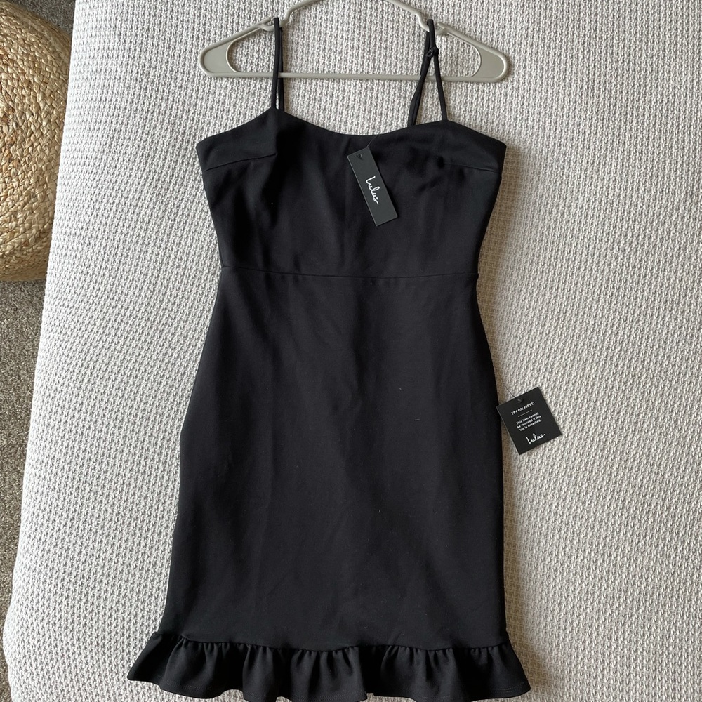 Lulu’s Black Bodycon Mini Dress—BRAND NEW